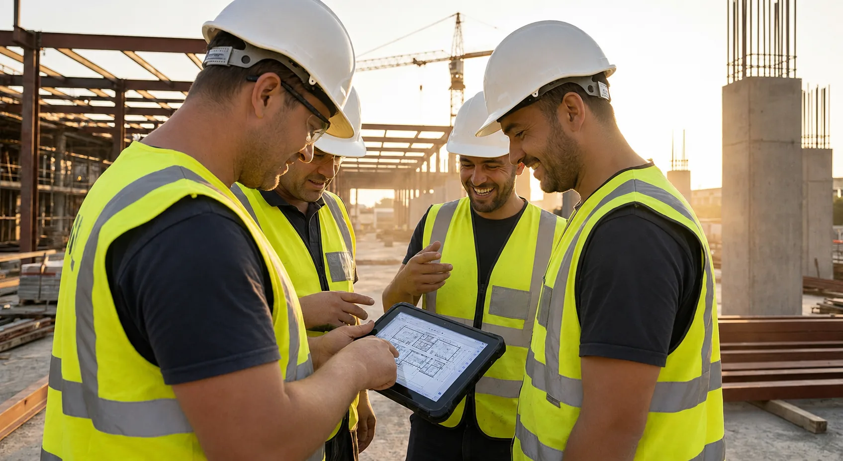 Construction site inspection in progress